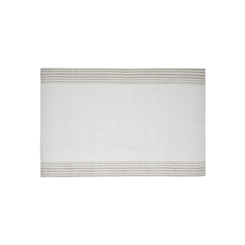 My Texas House Ivory/Taupe Stripe Indoor/Outdoor Layering Rug, 24x36